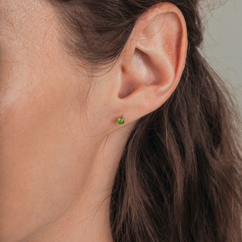 Пусеты Fiore Luna Cubic zirconia Apple Green, SWE0128 AG G фото 4